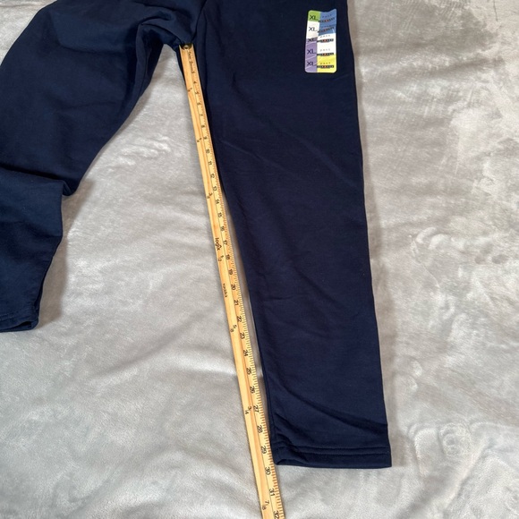 Vintage Jerzees Blank Jogger Pants Mens XL 30” Tapered Fit Navy Blue NEW - Picture 7 of 9